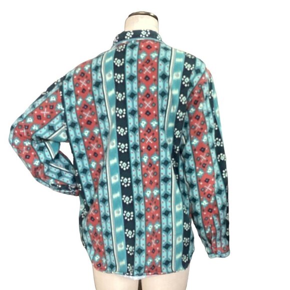 VTG Woolrich Cotton Flannel Button-Up Shirt Wm Sz XL Aztec Tribal Southwest 223J - Picture 5 of 6